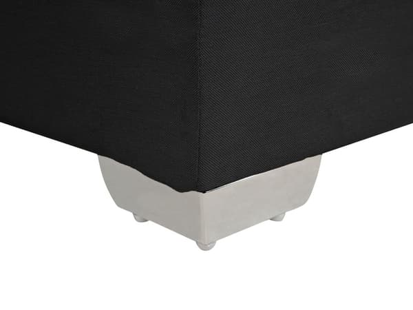 Sengetrekk Svart 140 x 200 cm med Fjærmadrasser Firkantet Høy Elegant Klassisk