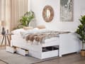 Miniatyrbilde 4 av 11: Sengeramme med Oppbevaring Hvit 90 x 200 cm Elegant Skandinavisk Stil