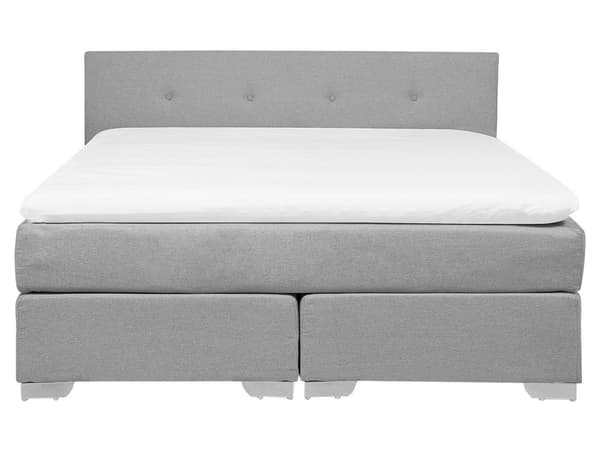 Komfortabel Grå Elegant Dobbeltseng med Fjær 160 x 200 cm Minimalistisk Fløyel Skandinavisk Soverom