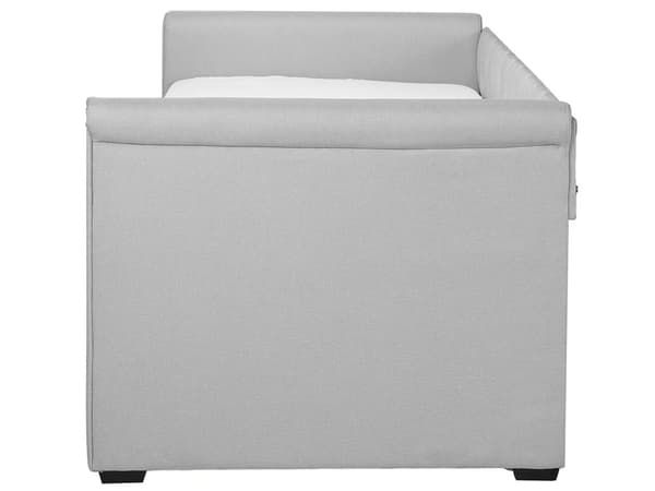 Enkeltseng Lysegrå Polyester 80 x 200 cm Junior Sovesofa med uttrekkbar del til dobbeltseng Vattert ryggstøtte til barnerommet Multifunksjonell design