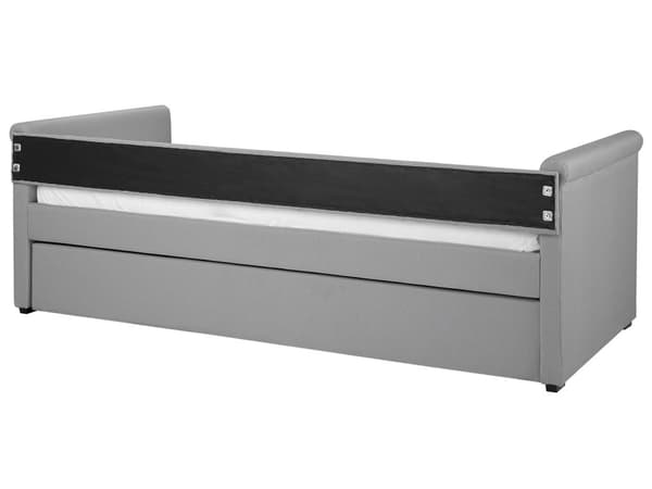 Enkeltseng Lysegrå Polyester 80 x 200 cm Junior Sovesofa med uttrekkbar del til dobbeltseng Vattert ryggstøtte til barnerommet Multifunksjonell design