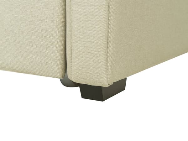 Enkeltseng Beige Polyester 80 x 200 cm Junior Sovesofa med uttrekkbar del til dobbeltseng Vattert ryggstøtte til barnerommet Multifunksjonell design
