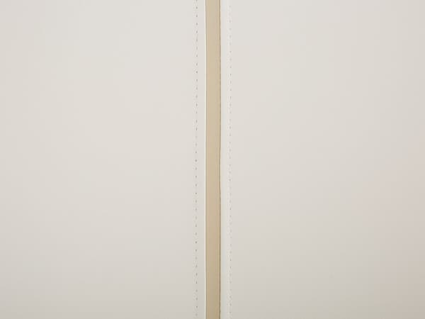 Seng Hvit Kunstskinn 160 x 200 cm Metallben Polstret Ramme Sengegavl