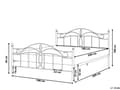 Miniatyrbilde 3 av 10: Seng Svart Metall 180 x 200 cm Ramme Retro sengegavl Vintage Romantisk