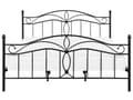 Miniatyrbilde 5 av 10: Seng Svart Metall 180 x 200 cm Ramme Retro sengegavl Vintage Romantisk