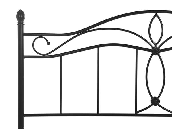 Seng Svart Metall 180 x 200 cm Ramme Retro sengegavl Vintage Romantisk