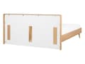 Miniatyrbilde 5 av 10: Hvit seng i lyst tre 140 x 200 cm med ramme og sengegavl Skandinavisk minimalistisk design