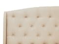 Miniatyrbilde 9 av 11: Lamellseng Ramme Beige Polyester Stoff Polstret Tuftet Nakkestøtte 160 x 200 cm Moderne Design