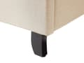 Miniatyrbilde 10 av 11: Lamellseng Ramme Beige Polyester Stoff Polstret Tuftet Nakkestøtte 160 x 200 cm Moderne Design