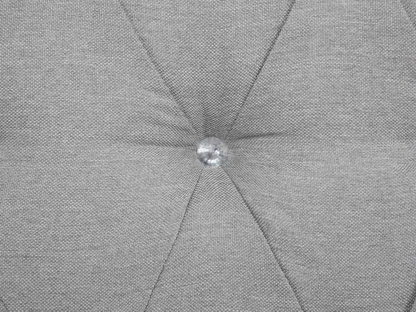 Seng Grå Polstret Polyester 180 x 200 cm Kontinentalseng Springmadrass Dekorativ sengegavl Elegant Glamour