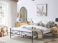 Miniatyrbilde 2 av 8: Dobbeltseng Svart Metallramme 180 x 200 cm Sengeramme Moderne Soverom Boho stil