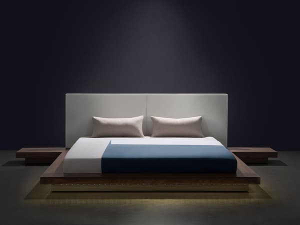 Japan LED Sengeramme Lyst Tre 160 x 200 cm Trefinér Lavprofil Soverom