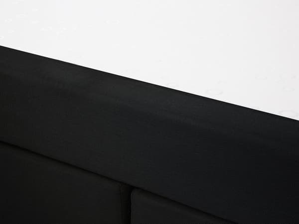 Sengetrekk Svart 180 x 200 cm med Fjærmadrasser Firkantet Høy Elegant Klassisk