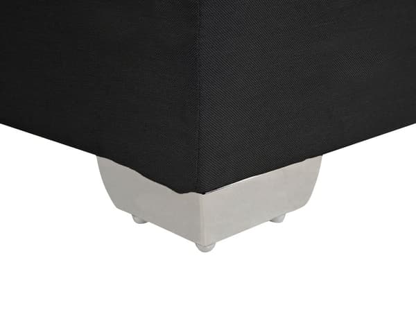 Sengetrekk Svart 180 x 200 cm med Fjærmadrasser Firkantet Høy Elegant Klassisk