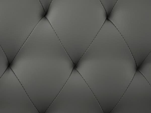 Seng Grå Imitert Skinn 180 x 200 cm Dekorativ Sengegavl Moderne Soverom
