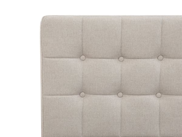 Elektrisk seng Beige Polstret Lin 80 x 200 cm Justerbar med fjernkontroll Sengegavl Moderne Minimalistisk Soverom