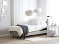 Miniatyrbilde 2 av 11: Elektrisk seng Beige Polstret Lin 80 x 200 cm Justerbar med fjernkontroll Sengegavl Moderne Minimalistisk Soverom