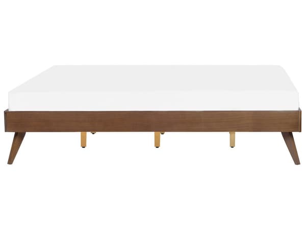 Dobbeltseng Brun MDF-trelook 180 x 200 cm Gummitre Sengegavl Klassisk