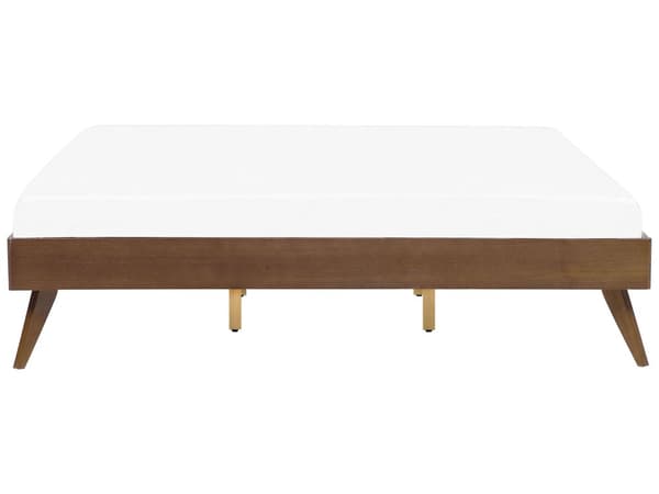 Dobbeltseng Brun MDF-trelook 180 x 200 cm Gummitre Sengegavl Klassisk