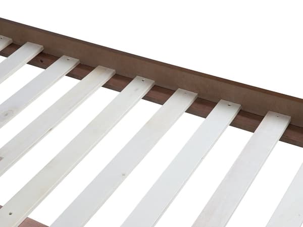 Dobbeltseng Brun MDF-trelook 180 x 200 cm Gummitre Sengegavl Klassisk