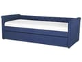 Miniatyrbilde 6 av 11: Enkeltseng Blå Polyester 90 x 200 cm Junior Sovesofa med uttrekkbar del til dobbeltseng Vattert ryggstøtte til Barnerommet Multifunksjonell Design
