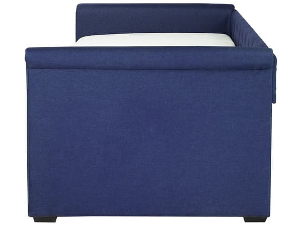 Enkeltseng Blå Polyester 90 x 200 cm Junior Sovesofa med uttrekkbar del til dobbeltseng Vattert ryggstøtte til Barnerommet Multifunksjonell Design