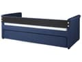 Miniatyrbilde 9 av 11: Enkeltseng Blå Polyester 90 x 200 cm Junior Sovesofa med uttrekkbar del til dobbeltseng Vattert ryggstøtte til Barnerommet Multifunksjonell Design