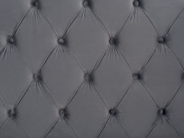 Seng Grå Fløyel 160 x 200 cm Spaltebunnskap Tuftet Hodegjerde Sengegavl