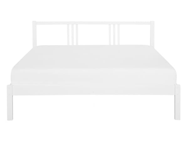 Seng Hvit Tre 140 x 200 cm Sengestativ Lamellbunn Moderne