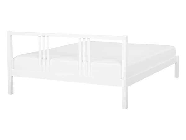 Seng Hvit Tre 140 x 200 cm Sengestativ Lamellbunn Moderne