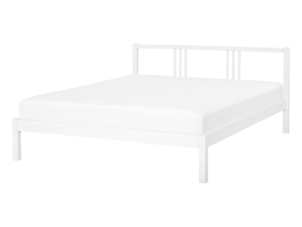 Seng Hvit Tre 140 x 200 cm Sengestativ Lamellbunn Moderne