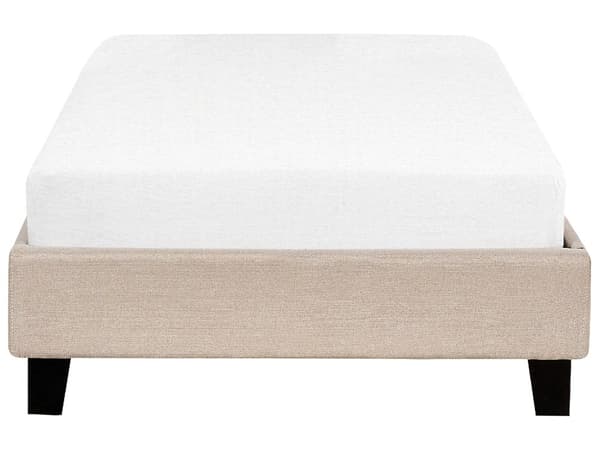 Enkeltseng Beige polyesterstoff 90 x 200 cm Sengestativ til barnerom Tilbehør til gjesteseng Soverom Soverom Sengestativ til soverom