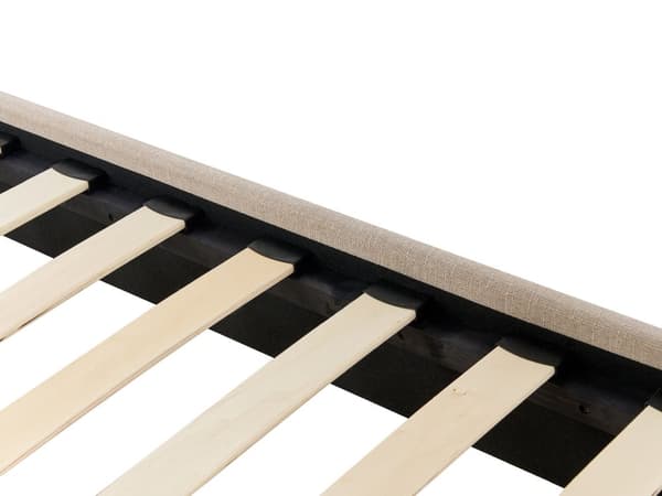 Enkeltseng Beige polyesterstoff 90 x 200 cm Sengestativ til barnerom Tilbehør til gjesteseng Soverom Soverom Sengestativ til soverom