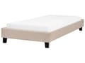 Miniatyrbilde 1 av 10: Enkeltseng Beige polyesterstoff 90 x 200 cm Sengestativ til barnerom Tilbehør til gjesteseng Soverom Soverom Sengestativ til soverom