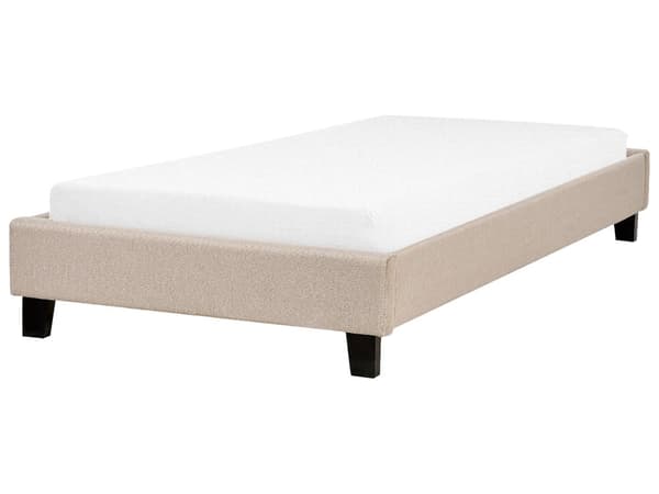 Enkeltseng Beige polyesterstoff 90 x 200 cm Sengestativ til barnerom Tilbehør til gjesteseng Soverom Soverom Sengestativ til soverom