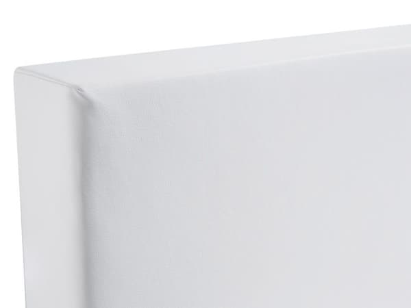 Kontinentalseng hvit skinnmetallben 140 x 200 trekvart sengeboks madrass med sengeramme og sengegavl Moderne komfortabel kvalitetsseng