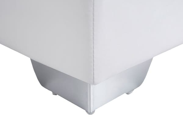 Kontinentalseng hvit skinnmetallben 140 x 200 trekvart sengeboks madrass med sengeramme og sengegavl Moderne komfortabel kvalitetsseng