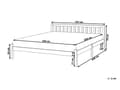 Miniatyrbilde 3 av 11: Dobbeltseng Hvit Furu 160 x 200 cm Lamellramme Elegant Tradisjonell Stil