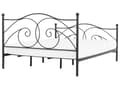 Miniatyrbilde 4 av 8: Seng Svart Metall 180 x 200 Ribbebunn Romantisk design Klassisk Innredning Soverom Dekorativ