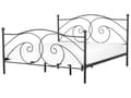 Miniatyrbilde 1 av 8: Seng Svart Metall 180 x 200 Ribbebunn Romantisk design Klassisk Innredning Soverom Dekorativ