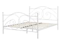 Miniatyrbilde 4 av 8: Seng Hvit Metall 140 x 200 Ribbebunn Romantisk design Klassisk Innredning Soverom Dekorativ