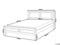 Miniatyrbilde 3 av 11: Seng med ramme Hvit høy sengegavl i tre 140 x 200 cm Minimalistisk skandinavisk design
