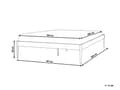 Miniatyrbilde 3 av 8: Seng Svart Metall 160 x 200 cm King Size Lameller i kryssfiner Industriell Minimalistisk