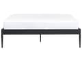 Miniatyrbilde 4 av 8: Seng Svart Metall 160 x 200 cm King Size Lameller i kryssfiner Industriell Minimalistisk