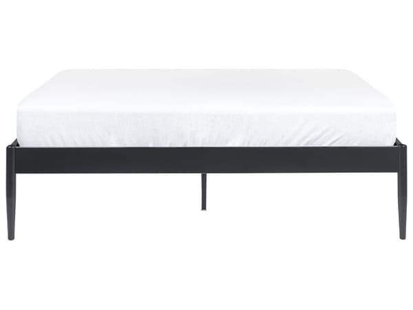 Seng Svart Metall 160 x 200 cm King Size Lameller i kryssfiner Industriell Minimalistisk