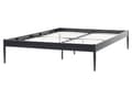 Miniatyrbilde 5 av 8: Seng Svart Metall 160 x 200 cm King Size Lameller i kryssfiner Industriell Minimalistisk