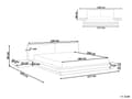 Miniatyrbilde 3 av 10: Japansk Stil Sengeramme Hvit Farge 180 x 200 cm Trefinér Lavprofil til Soverom