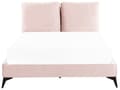 Miniatyrbilde 4 av 11: Seng Fløyel Rosa 140 x 200 cm Med sengegavl Moderne Glamourøs Klassisk Soverom