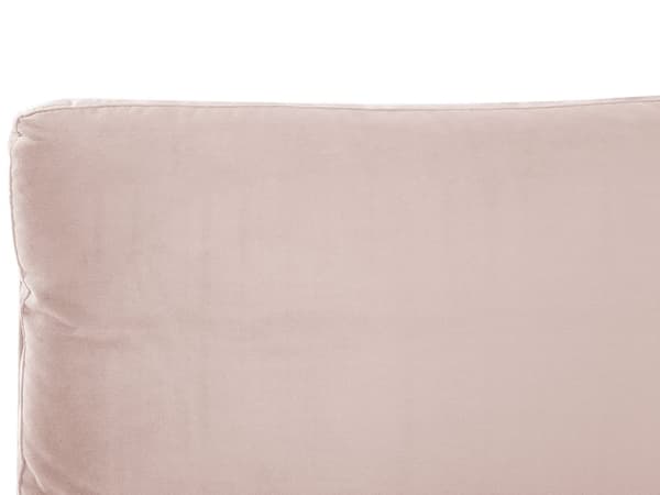 Seng Fløyel Rosa 140 x 200 cm Med sengegavl Moderne Glamourøs Klassisk Soverom
