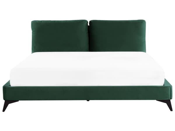 Seng Fløyel Grønn 180 x 200 cm Med sengegavl Moderne Glamourøs Klassisk Soverom